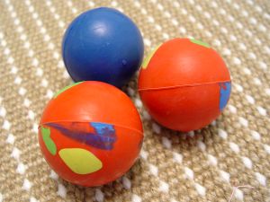 crazy color rubber ball