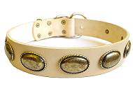 boxer leather dog collar